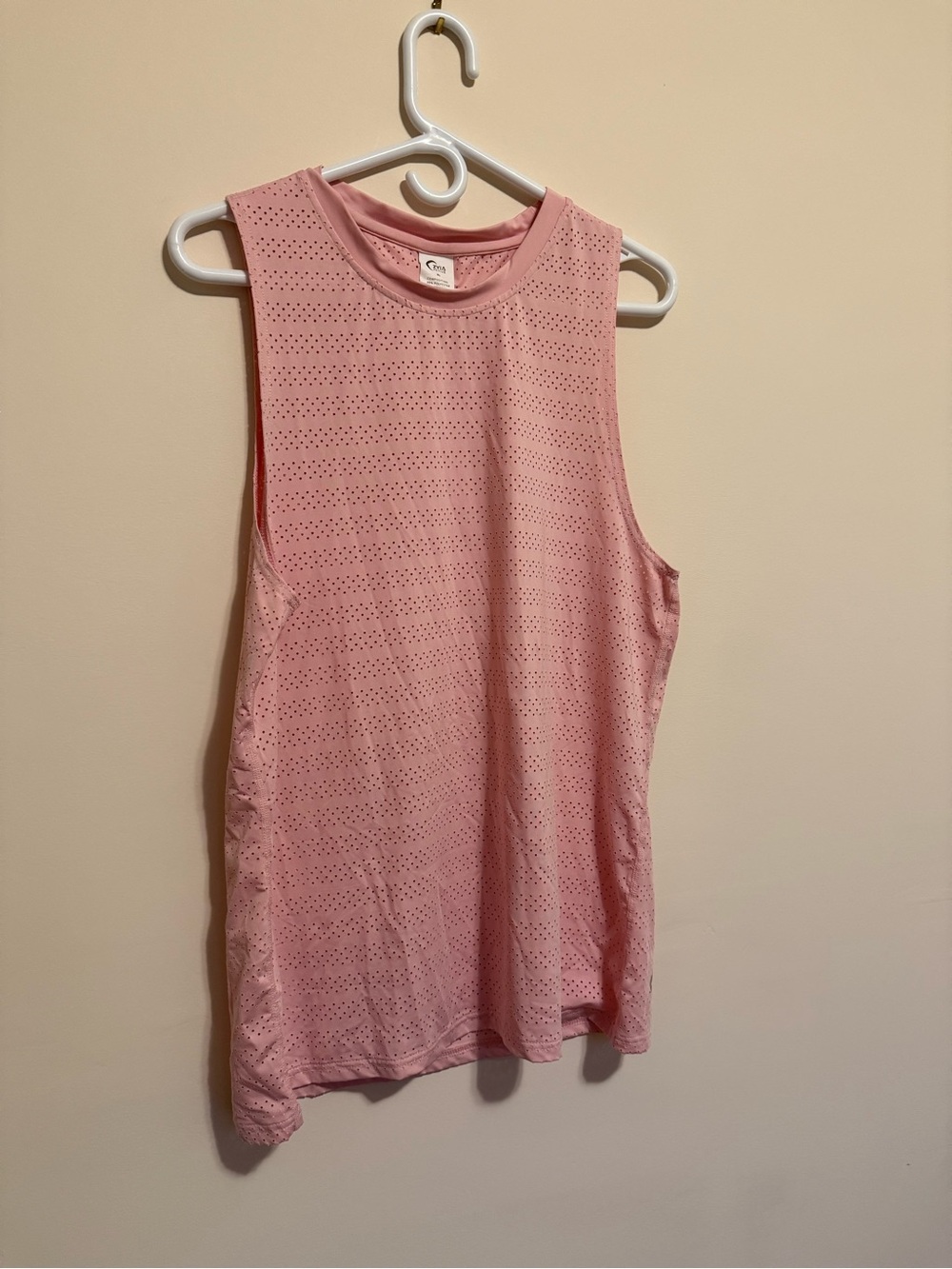 ZYIA Dusty Pink Perforated Muscle Tank